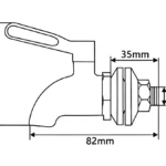 Robinet en métal British Berkefeld pour filtre à gravité