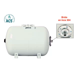 Réservoir à vessie horizontal - 24L | 50L
