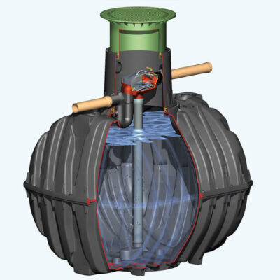 Cuve enterrée en polyéthylène (PE)