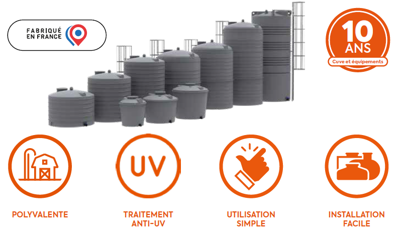 Réservoir aérien polyéthylène